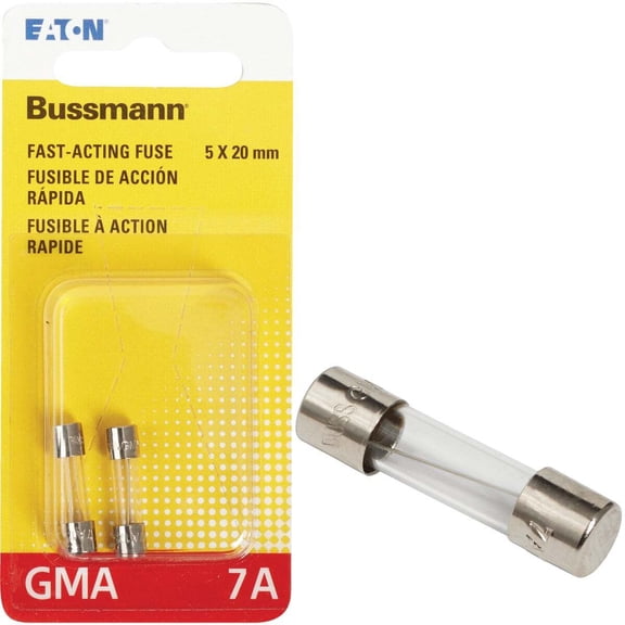 Bussmann Division 51162311 7A Fast Acting Glass Fuse - 2 Count