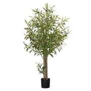Open Box Maia Shop Artificial Olive Tree 3.5ft Tall Potted Home Decoration, 41