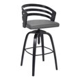 thumbnail image 1 of Armen Living Kiara 32" H Simili Cuir Extra Grand Tabouret Réglable en Gris, 1 of 6