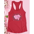 thumbnail image 3 of Mothers Day Pink Cute Flowers Racerback Tank Women -Image by Shutterstock, Female XX-Large, 3 of 4