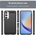 thumbnail image 2 of REQO Case for Galaxy A15 4G/5G Carbon Fiber Brushed Texture Protective Shockproof Anti-Fingerprint Cover Compatible with Samsung Galaxy A15 4G/5G Case for Men Women - Black, 2 of 9
