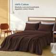 thumbnail image 2 of 1000 Thread Count 4 Piece Quality Sheet Set 21 Inch Deep Pocket 100% Egyptian Cotton Color Colclate Solid Size King, 2 of 7