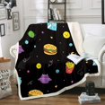 thumbnail image 1 of Fuzzy Blanket Universe Planet Fleece Blanket For Chair Sofa Couch Universe, 1 of 4
