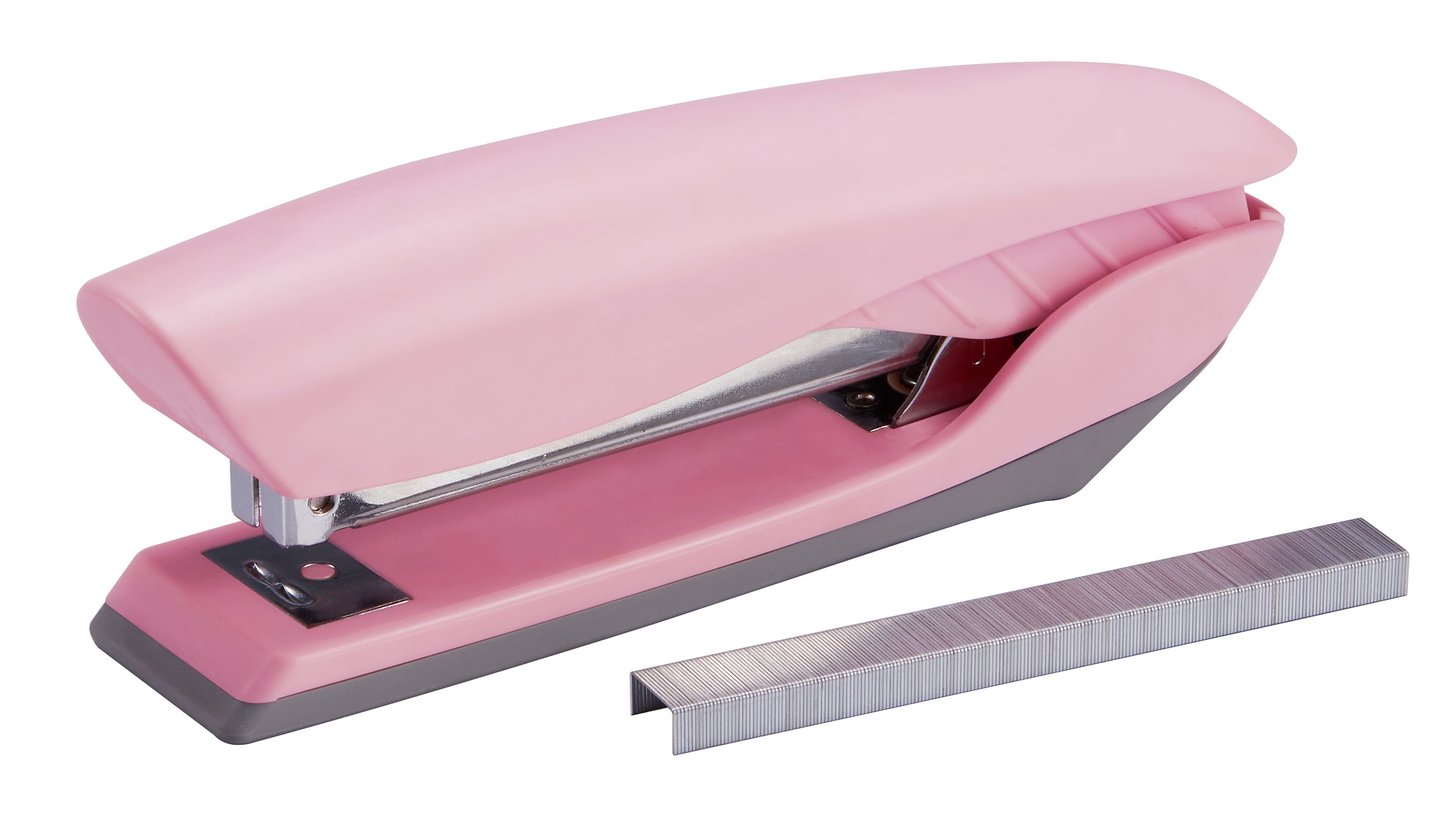 Durable Rose Gold Stapler Set with 1000 Pieces Staples and 10 Binder Clips Stapler with Staples Pink Stapler for Desk Pink Office Supplies Cute Desk Accessories for Home Office School Supplies 