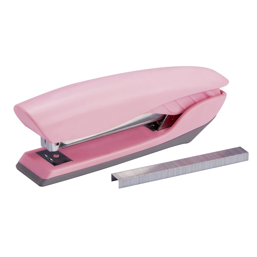 Bostitch Velvet Pink No Jam Stapler with Staples and Staple Remover