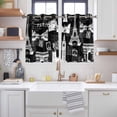 thumbnail image 2 of Eiffel Tower Kitchen Curtains Window Panels, Vintage France Romantic European Paris City Art Insulated Window Treatment Curtain, Grommet Curtains for Bedroom/Living Room/Bathroom, 2 Piece 42"Wx54"L, 2 of 8