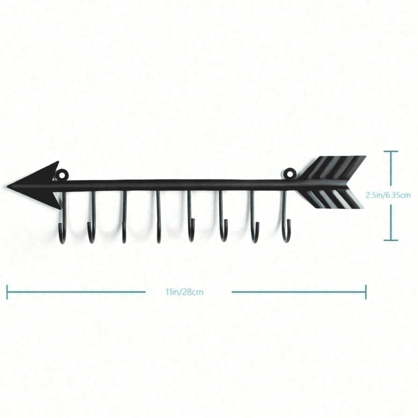 Metal Wall Mounted Bow Arrow Hook Entryway Coat Hat Key Organizer Space Saving Home Storage Christmas Gift