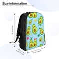 thumbnail image 4 of Fotbe Cartoon Avocado Mochila de Viaje para Laptop, Mochila Ejecutiva Delgada y Resistente 15.6", 4 of 8