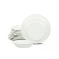 thumbnail image 2 of Stone Lain Orbit 12-Piece Dinnerware Set Stoneware, White, 2 of 7