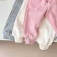 thumbnail image 6 of Gubotare Toddler Girl Wide Leg Sweatpants Girls Kids Jogger Sweatpants Baggy Elastic High Waist Wide Leg Long Pants Casual Straight Trousers Size 4T 5T (Pink,4-5 Years), 6 of 9
