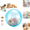 Blue Mouse-A#007, variant on 2026 New Self-Rolling Interactive Cat Ball, Smart Obstacle Avoidance Rolling Cat Toy Ball with Plush Rabbit Hamster, Auto Moving Chase Toy for Kittens Cats Small Dogs-Blue Rabbit-A