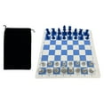thumbnail image 3 of Juego de ajedrez enrollable y plegable, juego de ajedrez de viaje, portátil, cómodo, ligero, juego de mesa para viajar a cualquier lugar bolsa de franela, 3 of 8