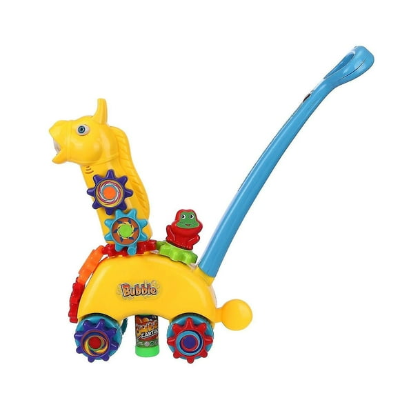 Bubble blowing toys children hand push giraffe bubble machine car bubble lawn mower outdoor bubble blowing toy (HTOOQ)