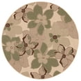 thumbnail image 2 of SAFAVIEH Courtyard Qendro Floral Indoor/Outdoor Area Rug, Natural Brown/Olive, 5'3" x 5'3" Round, 2 of 8