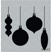 Stencil1 Holiday Ornaments Winter Christmas Stencils 5.75" x 6"