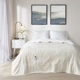 thumbnail image 2 of Serta 62" Polyester Fabric Fleece to Sherpa Heated Electric Blanket in Ivory, 2 of 10