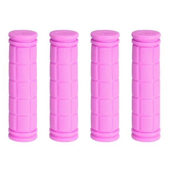 Uxcell 4pcs Bike Handlebar Grips Non-Slip Rubber Mushroom Grip Fit 7/8" Bars, Pink