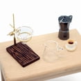 thumbnail image 2 of Wood Coffee Holder Mini Model Micro Landscape Dollhouse Accessories Pretending Prop Decorations Clear 35x22x50mm, 2 of 5