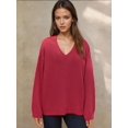 thumbnail image 6 of Thick Knit V-neck Sweater, 6 of 6