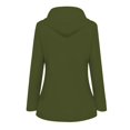 thumbnail image 3 of Kagetolytai Women's Coats and Jackets On Sale Women Solid Rain Jacket Outdoor Plus Size Waterproof Hooded Raincoat Windproof Jackets for Women Army Green 3X, 3 of 6