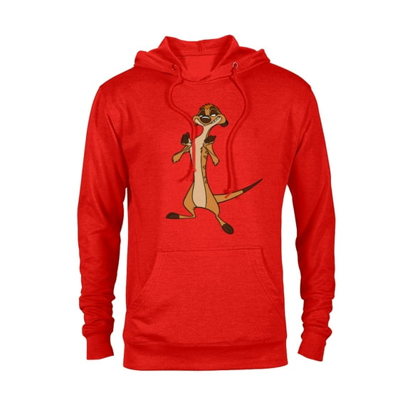 Disney The Lion King Confident Timon - Pullover Hoodie for Adults -Customized-Red Heather