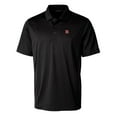 thumbnail image 2 of Men's Cutter & Buck Black Rutgers Scarlet Knights Prospect Eco Textured Stretch Recycled Polo, 2 of 3