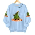 thumbnail image 6 of TTUHYWXI Christmas Sweatshirts for Women Christmas Cat Sweater Xmas Long Sleeve Shirts Holiday Crewneck Pullover Tops (Sky Blue, S), 6 of 6