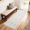 2x6 ft Floral Runner Rug, Washable Non-Slip Foldable Kitchen Hallway Carpet