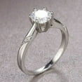 thumbnail image 2 of Forever Jewels 2.10Ct Round Cut Moissanite Women Halo Engagement Ring 14K White Gold Plated, 2 of 5