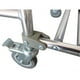 thumbnail image 4 of Silla de ducha de aluminio Inodoro de cabecera con ruedas y asiento acolchado, silla de transporte rodante Silla de ruedas con cerradura Asiento de inodoro de cabecera, 4 of 6