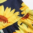 thumbnail image 6 of Otqutp 1 to 5 Years Children Pull On Trousers Toddler Girl Stretchy Flare Pants Sunflower Prints Ruffle Pants Fit & Flare Leggings Clothes, 6 of 8