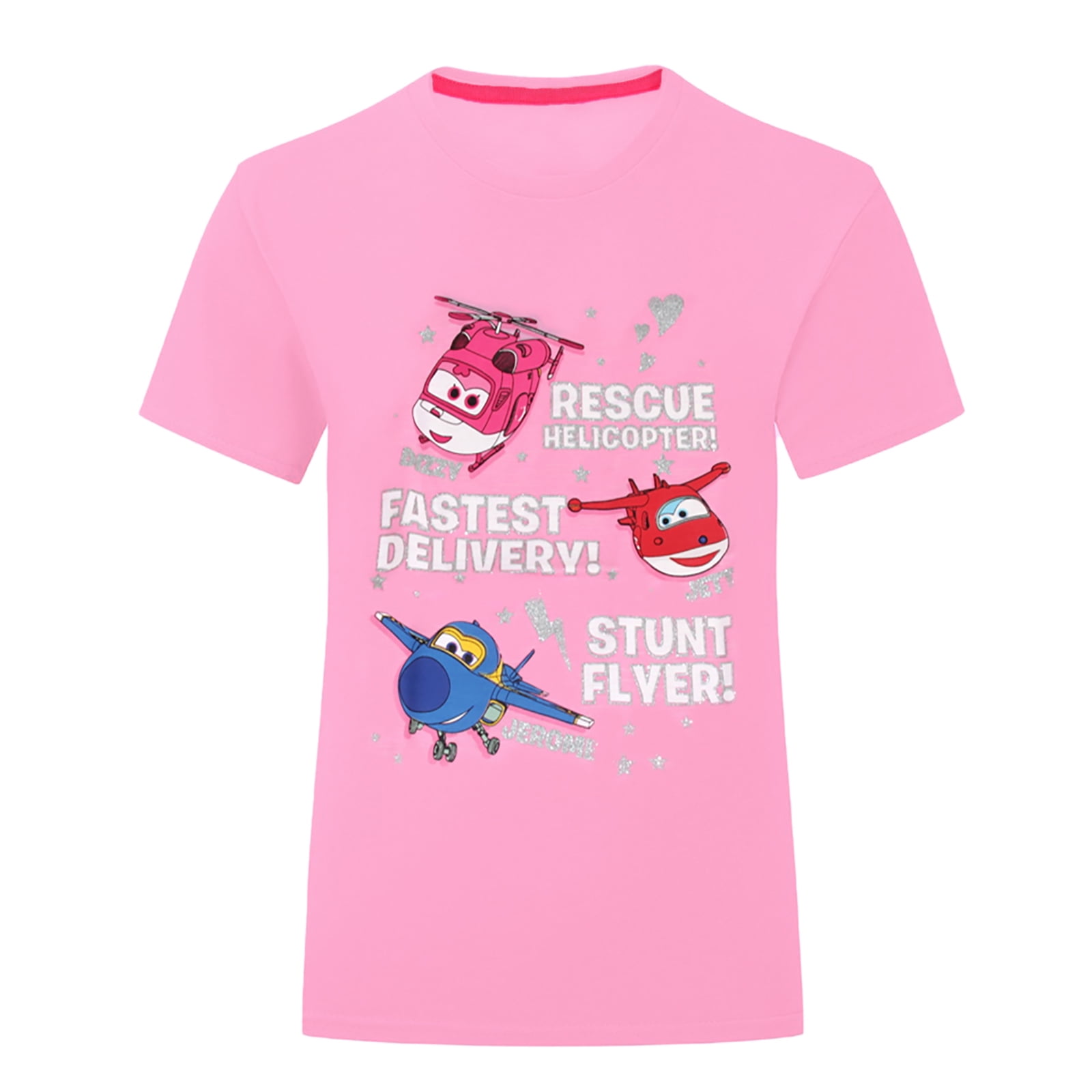 LOL Characters Girls Long Sleeve Top T-Shirt with Glitter Effect for Girls 4-10 Years 