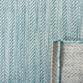 thumbnail image 5 of SAFAVIEH Courtyard Blazhe Chevron Indoor/Outdoor Runner Rug, Aqua/Grey, 2'3" x 5', 5 of 6