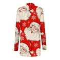 thumbnail image 4 of DDAPJ pyju Womens Christmas Cardigans Prime Day Deals, Xmas Printed Lightweight Kimono Cardigan Open Front Long Sleeve Shawl Collar Outwear Tops Red S, 4 of 6