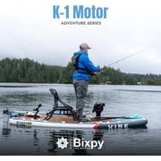 Bixpy K-1 Outboard Kayak Motor Kit with Wireless Remote & Quick-Release Mount, Ultra-Light K1 Motor for Kayaks, Paddle Boards, Inflatable Boats & Small Watercraft