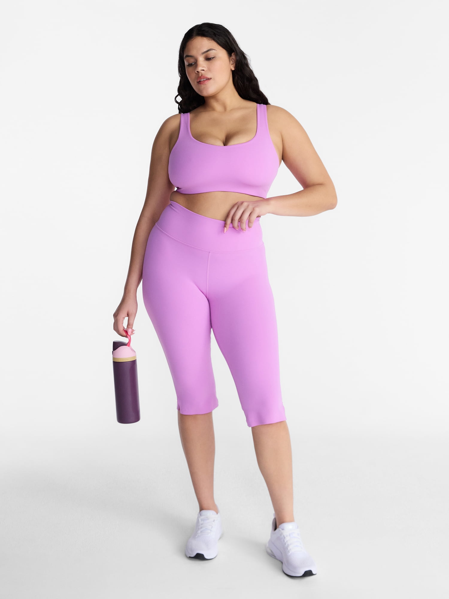 Avia Women's and Women's Plus SoftSculpt Capri Leggings, 16.5" Inseam, Sizes XS-4X
