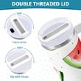thumbnail image 3 of Yayeee 30oz Stainless Steel Tumbler with Straw and Handle Double-Wall Insulated Travel Water Bottle, Red Watermelon, 3 of 8