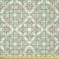 thumbnail image 2 of Ambesonne Pastel Fabric by the Yard Microfiber, Geometrical, 10 Yards, Beige Pink White, 2 of 2