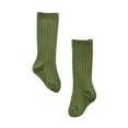 thumbnail image 1 of Baby Infants Toddlers Girls MIddle Socks 1 Pack Bow Ribbed Long Stockings Ruffled Socks School Leggings, 1 of 3