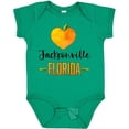 thumbnail image 3 of Inktastic Jacksonville Florida Orange in Heart Boys or Girls Baby Bodysuit, 3 of 5