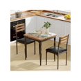 thumbnail image 1 of Ourlova Home Dining Table Set For 2 Dining Table And Chairs Set Of 2 3 Piece Dining Table Set With Spiral Table Legs For Small Spaces Kitchen Apartment, 1 of 6
