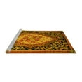 thumbnail image 2 of Ahgly Company Machine Washable Indoor Square Medallion Yellow French Area Rugs, 8' Square, 2 of 4