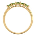 thumbnail image 5 of 0.35 ctw Wedding Band for Women - 18K Yellow Gold Natural Peridot Stackable Eternity Ring, 5 of 6