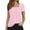 Pink, variant on MIXUE Boho Tops For Women Summer Solid Color Square Collar Short Sleeve Casual Basic Pullover Shirts For Women Tee Shirts Daily-Wear,Black,XXL