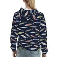 thumbnail image 7 of Kdxio Sardine Print Womens Oversized Hoodies Sweatshirts Hooded Pullover Tops Sweaters Casual-Medium, 7 of 7