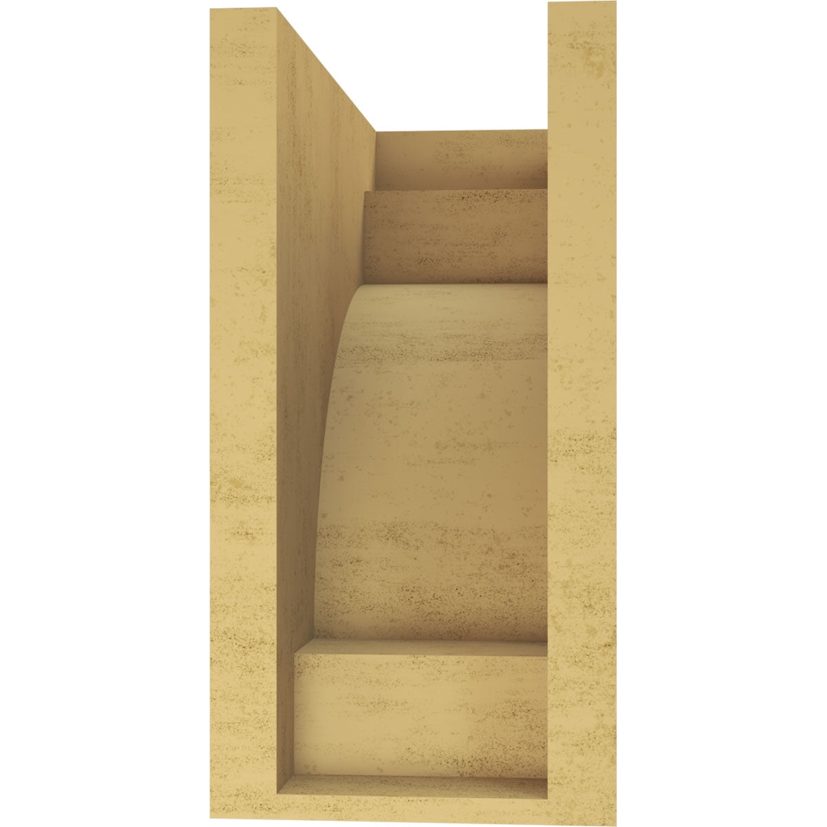 6"W x 12"D x 12"H Classic Mediterranean Rough Cedar Woodgrain TimberThane Corbel, Primed Tan