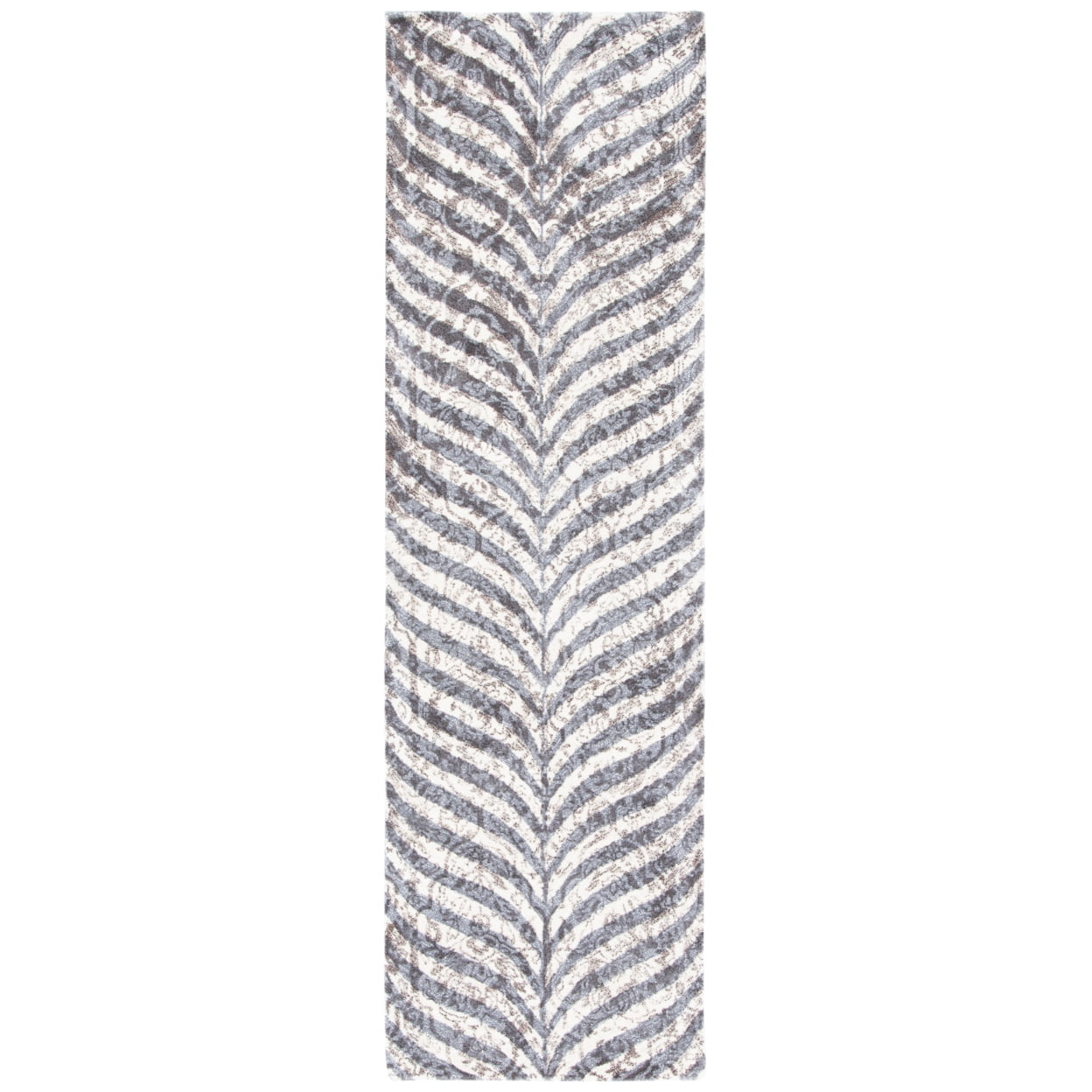 SAFAVIEH Restoration Vintage Delmar Abstract Area Rug, Grey/Ivory, 3' x 5'