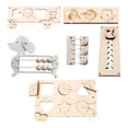thumbnail image 3 of Accesorios para tablero ocupado, juguete de viaje de madera, habilidades básicas, actividades de cooperación, piezas de tablero sensorial para niños, , Estilo b, 3 of 8