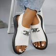 thumbnail image 7 of Hoshose Platform Sandals Women with Soft Cushioned Footbed Open Toe Slip On Slippers for Summer, 7 of 7