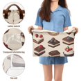 thumbnail image 5 of Yayeee Foldable Storage Basket for Shelves with Handles Set of 2 Waterproof Cloth Bins, Blue Cakes, 5 of 7